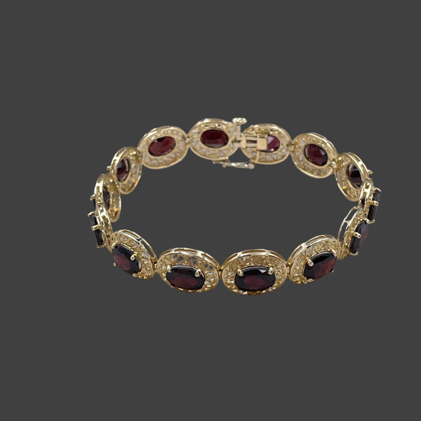 14k Garnet infinity Bracelet