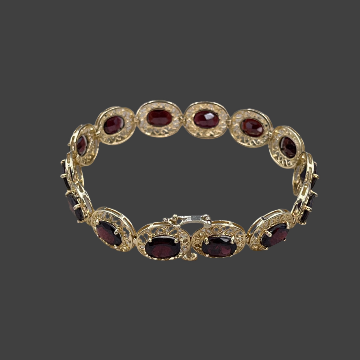 14k Garnet infinity Bracelet