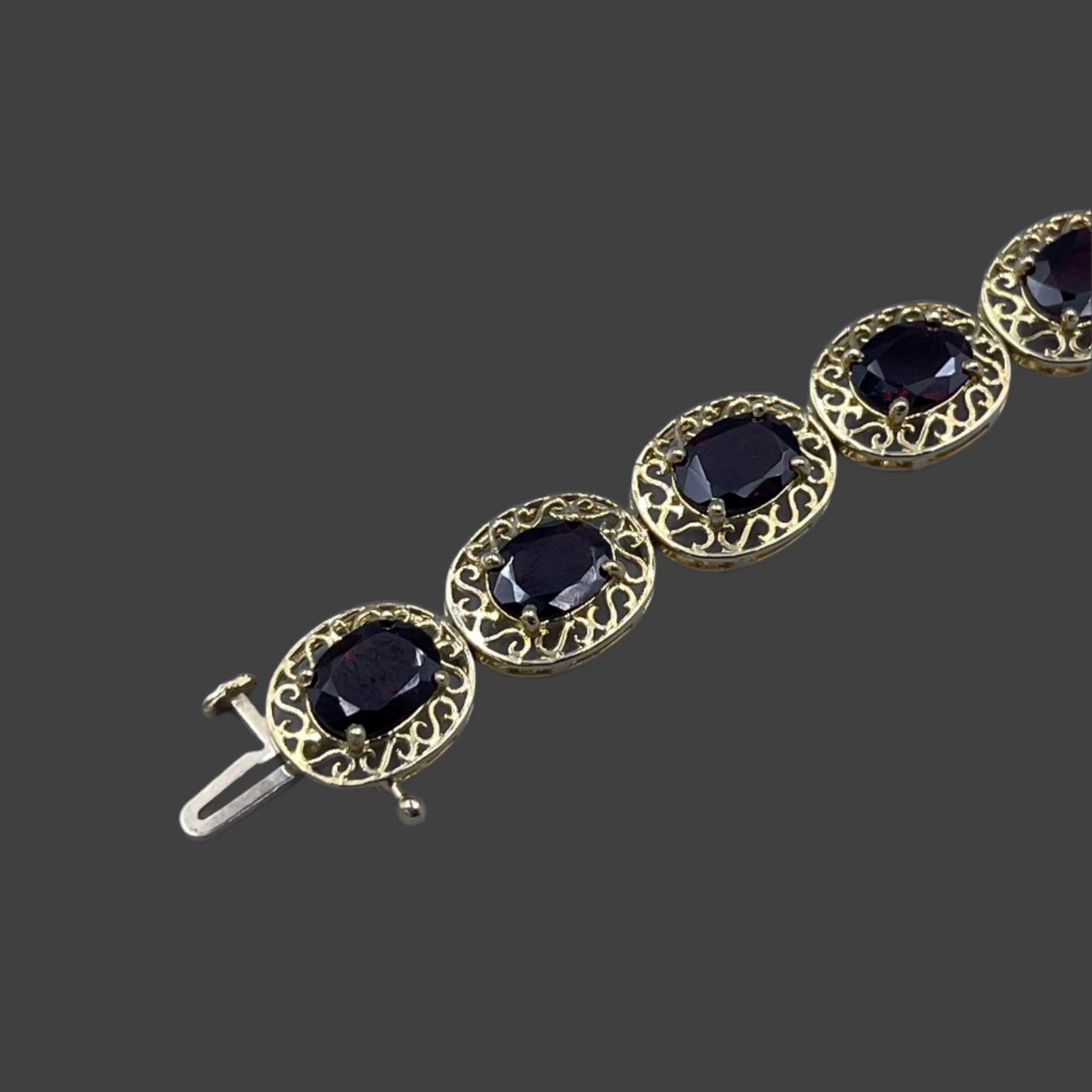 14k Garnet infinity Bracelet