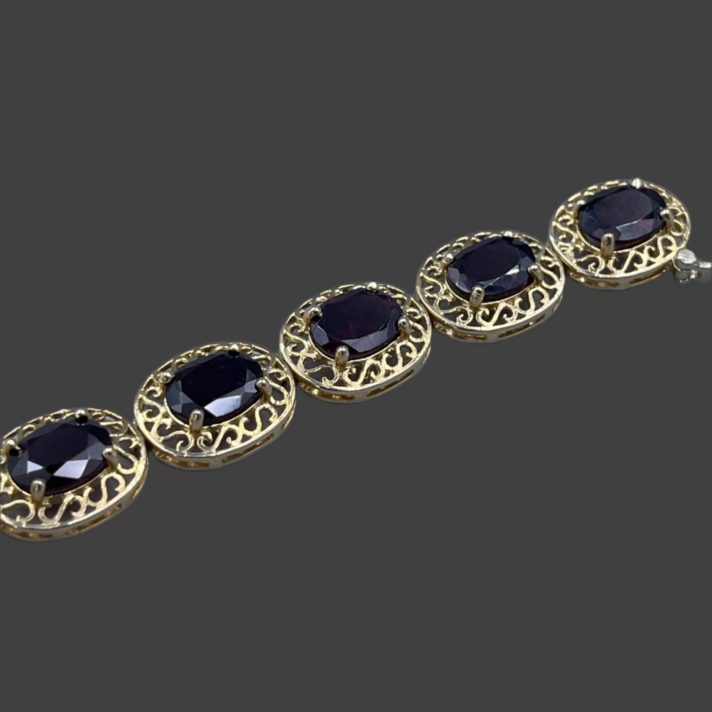 14k Garnet infinity Bracelet