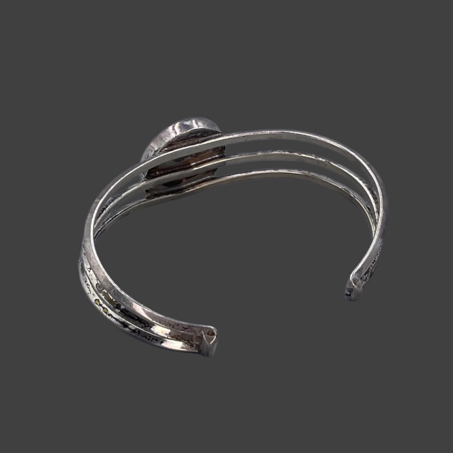 Onyx and sterling cuff